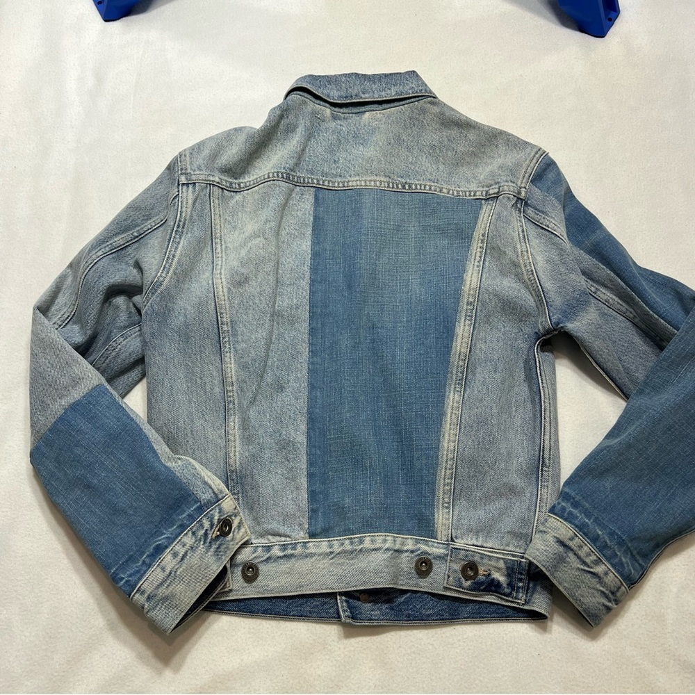 Levi’s made & crafted size XS / 0 denim jacket Free People patchwork denim - Picture 8 of 8